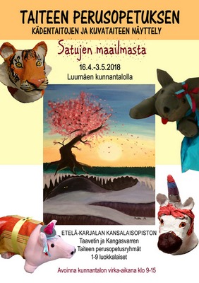 Taiteen perusopetuksen kevätnäyttelyjuliste 2018b