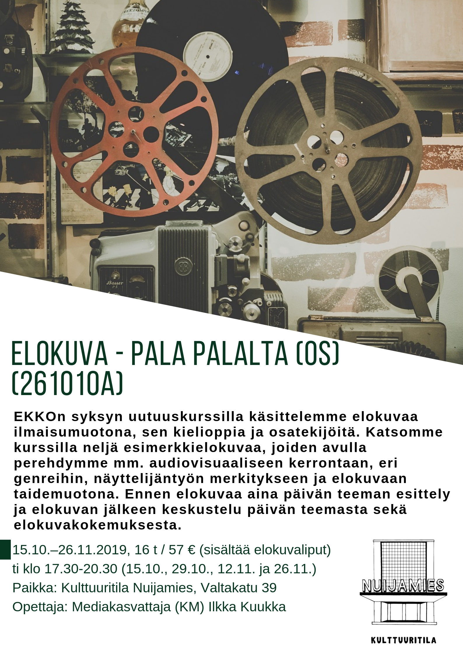 Elokuvakurssi Palaa EKKOn Tarjontaan Tauon Jälkeen