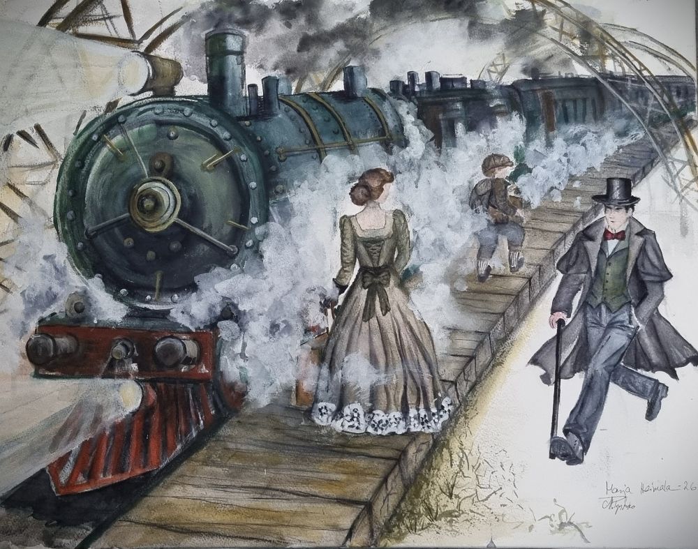 Steampunkin taikaa akvarellistien kesänäyttelyssä
